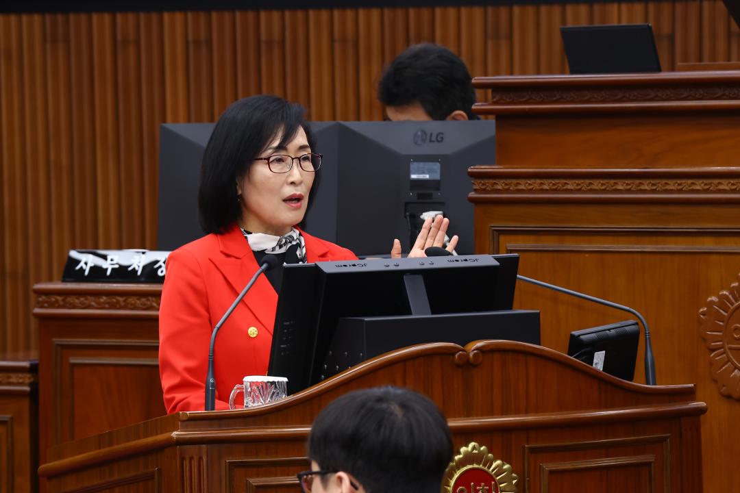 '제344회 제2차 본회의(2026년도 제1회 도정 및 교육행정에 관한 질문)' 게시글의 사진(52) '2026-04-02 제344회 제2차본회의(2026년도 제1회 도정 및 교육행정에 관한 질문) (52) 양숙희 의원.jpg'