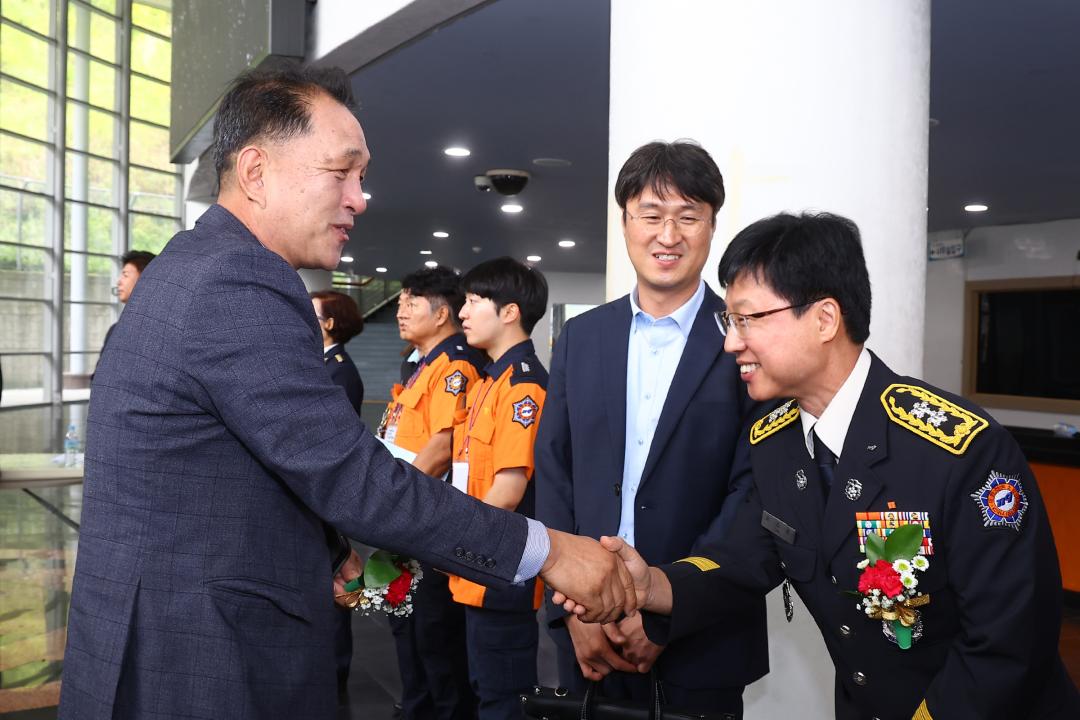 '제11회 도 의용소방대 소방기술 경연대회 개회식' 게시글의 사진(1) '2025-09-24 제11회 도 의용소방대 소방기술 경연대회 개회식 (1).jpg'