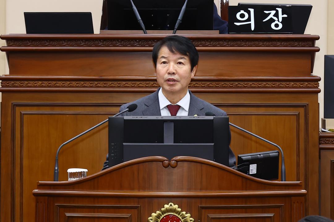 '제343회 제2차 본회의' 게시글의 사진(36) '2026-02-12 제343회 제2차 본회의 (36) 5분자유발언 엄기호의원.jpg'